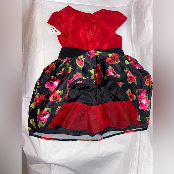 NWT Dressy Floral Dress - Black 2T - The Children’s Place Dress - with bow - Picture 4 of 6